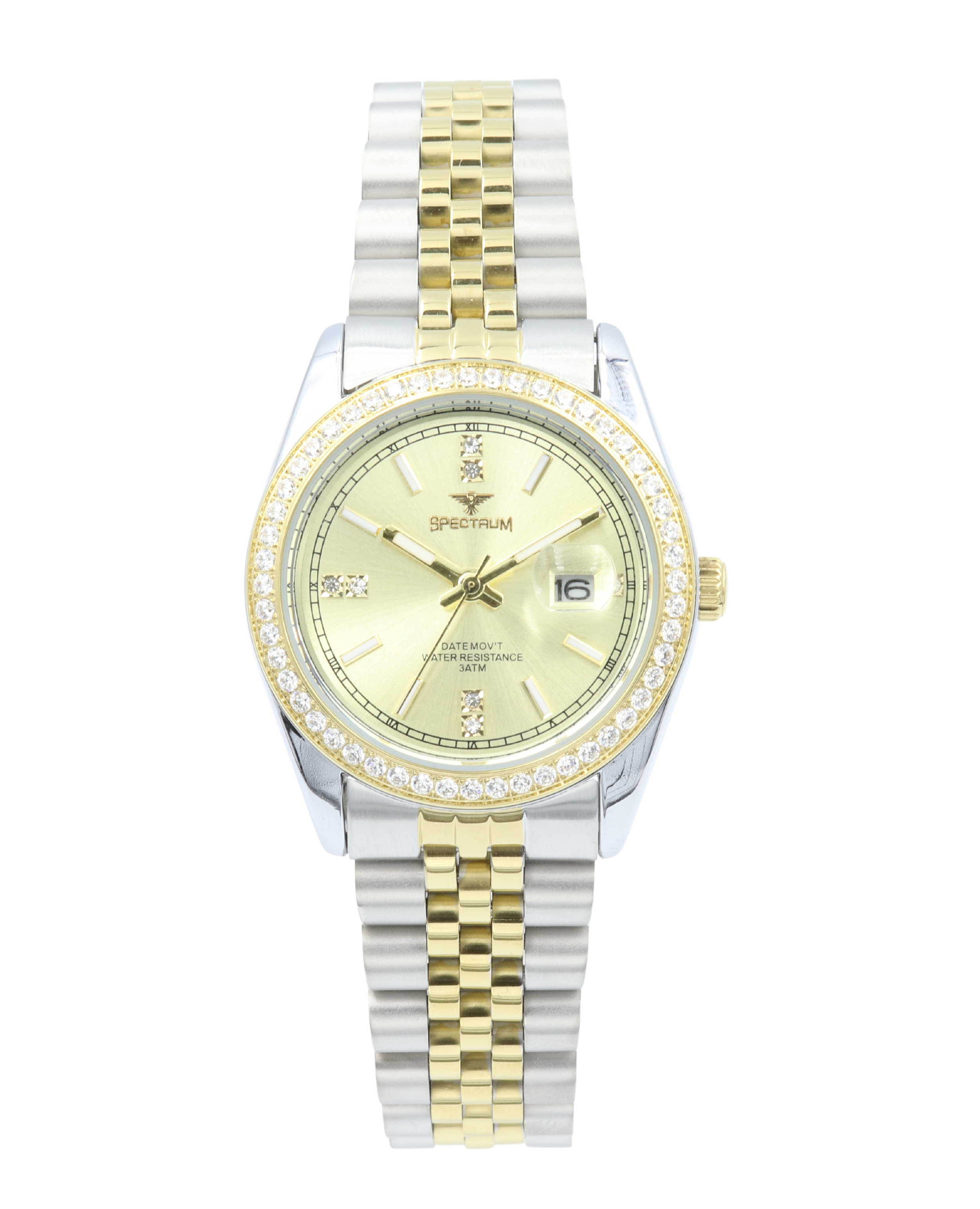 Stainless Steel MEN's Gold Watch - S17060M-2 — Spectrum